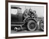 High School Girls Learn Auto Mechanics Photograph - Washington, DC-Lantern Press-Framed Art Print