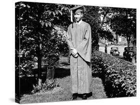 High School Grad Poses in His Cap and Gown, Ca. 1944-null-Stretched Canvas