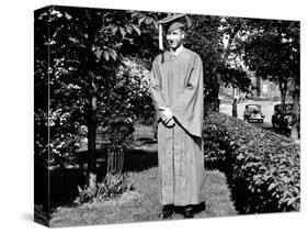 High School Grad Poses in His Cap and Gown, Ca. 1944-null-Stretched Canvas