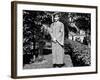 High School Grad Poses in His Cap and Gown, Ca. 1944-null-Framed Photographic Print