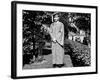 High School Grad Poses in His Cap and Gown, Ca. 1944-null-Framed Photographic Print