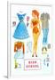 High School Paper Doll-null-Framed Art Print