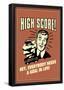 High Score Everybody Needs A Goal In Life Funny Retro Poster-null-Framed Poster