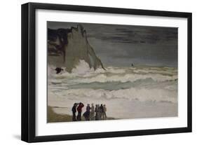 High Seas in Etretat, 1868-69-Claude Monet-Framed Giclee Print