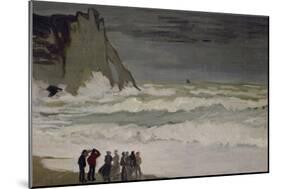 High Seas in Etretat, 1868-69-Claude Monet-Mounted Giclee Print