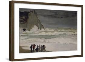 High Seas in Etretat, 1868-69-Claude Monet-Framed Giclee Print