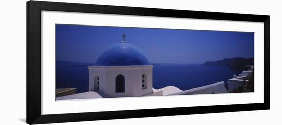 High Section View of a Church, Oia, Santorini, Greece-null-Framed Photographic Print