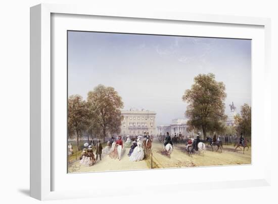 High Society, Rotten Row, Hyde Park-Carlo Bossoli-Framed Giclee Print