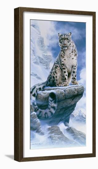 High Spirit - Snow Leopard-Kim Thompson-Framed Giclee Print