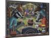 High Stakes, 2023 (Tinted Gesso on Canvas & Painted Wood Frame)-PJ Crook-Mounted Giclee Print