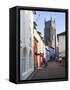 High Street and Church of St. Peter and St. Paul, Cromer, Norfolk, England, United Kingdom, Europe-Mark Sunderland-Framed Stretched Canvas