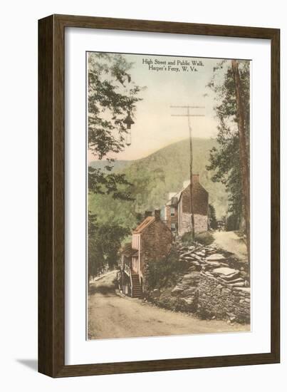 High Street and Public Walk, Harper's Ferry, West Virginia-null-Framed Art Print