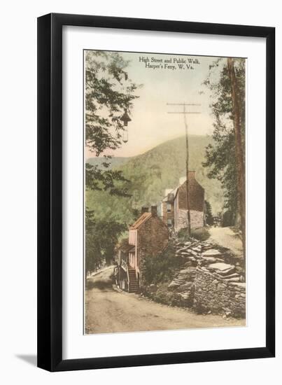 High Street and Public Walk, Harper's Ferry, West Virginia-null-Framed Art Print