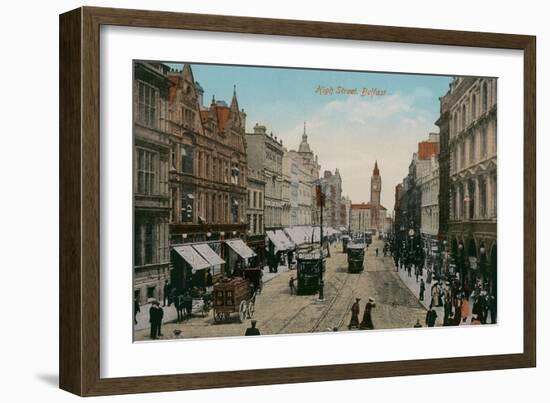 High Street, Belfast, Northern Ireland-null-Framed Art Print