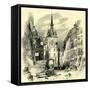 High Street Berne Switzerland-null-Framed Stretched Canvas