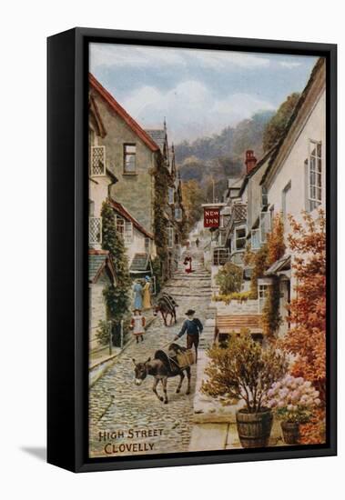 High Street, Clovelly-Alfred Robert Quinton-Framed Stretched Canvas