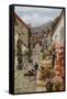 High Street, Clovelly-Alfred Robert Quinton-Framed Stretched Canvas