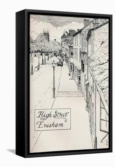 High Street Evesham, 19th Century-Edmund Hort New-Framed Stretched Canvas