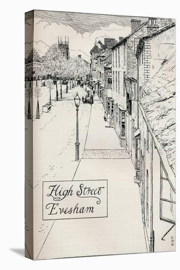High Street Evesham, 19th Century-Edmund Hort New-Stretched Canvas