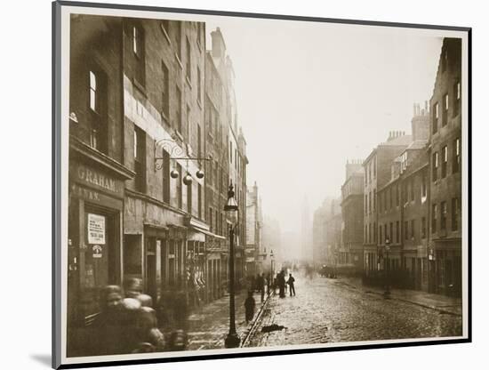 High Street, Glasgow, C.1878 (B/W Photo)-Thomas Annan-Mounted Giclee Print