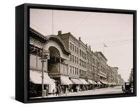 High Street, Holyoke, Mass.-null-Framed Stretched Canvas