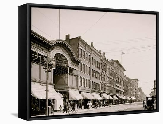 High Street, Holyoke, Mass.-null-Framed Stretched Canvas