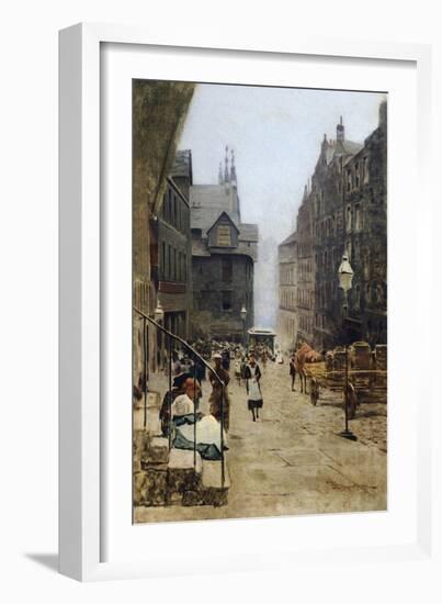 High Street in Edinburgh-Telemaco Signorini-Framed Giclee Print