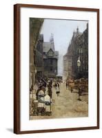 High Street in Edinburgh-Telemaco Signorini-Framed Giclee Print