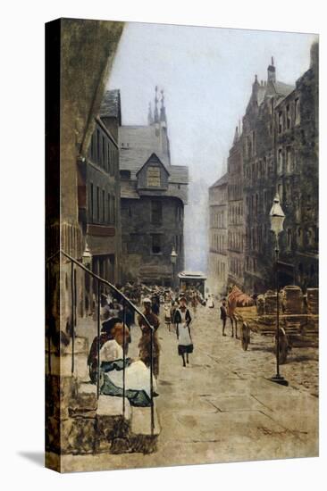 High Street in Edinburgh-Telemaco Signorini-Stretched Canvas