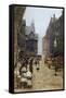 High Street in Edinburgh-Telemaco Signorini-Framed Stretched Canvas