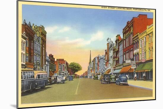 High Street, Portsmouth, Virginia-null-Mounted Art Print