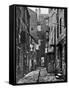 High Street Slum Buildings in Glasgow-null-Framed Stretched Canvas