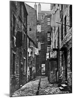 High Street Slum Buildings in Glasgow-null-Mounted Photographic Print