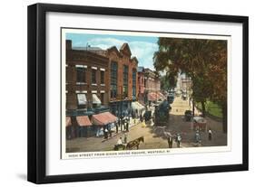 High Street, Westerly, Rhode Island-null-Framed Art Print