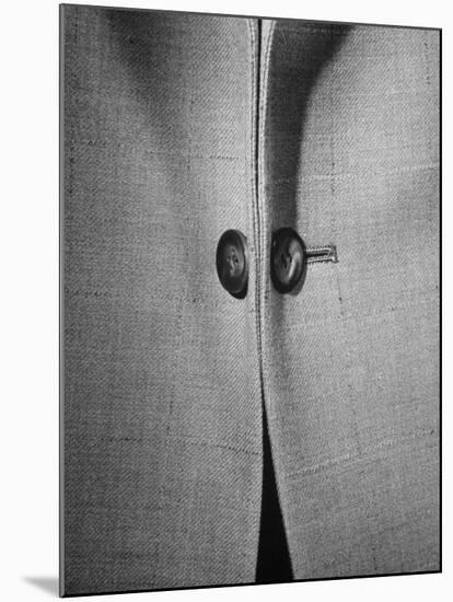 High Style in Men's Fashions, Extreme Styles for Men of College Age, Showing Link Buttons-Nina Leen-Mounted Photographic Print