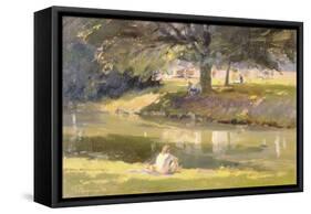 High Summer, Castle Grounds, Hertford, 1988-Trevor Chamberlain-Framed Stretched Canvas