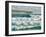 High Surf Day Preceding Tropical Storm. View of Pier and Ocean Waves in Pensacola, Florida.-forestpath-Framed Photographic Print