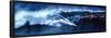 High Surf Surfing Big Wave Panorama-null-Framed Poster