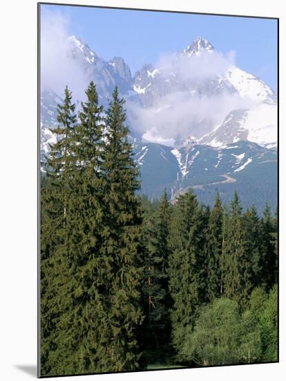 High Tatra Mountains from Tatranska Lomnica, Slovakia-Upperhall-Mounted Photographic Print