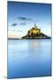 High tide at dusk, Mont-Saint-Michel, UNESCO World Heritage Site, Normandy, France, Europe-Francesco Vaninetti-Mounted Photographic Print