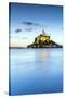 High tide at dusk, Mont-Saint-Michel, UNESCO World Heritage Site, Normandy, France, Europe-Francesco Vaninetti-Stretched Canvas