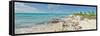 High tide at Playa Sirenas, Cayo Largo, Cuba-null-Framed Stretched Canvas