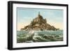 High Tide, Mont St. Michel, France-null-Framed Art Print