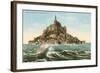 High Tide, Mont St. Michel, France-null-Framed Art Print