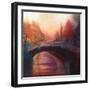 High Tide Twickenham Embankment  2020  (oil on canvas)-Lee Campbell-Framed Premium Giclee Print