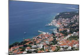 High View of Bol and Harbour, Brac Island, Dalmatian Coast, Croatia, Europe-John Miller-Mounted Photographic Print