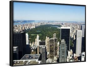 High View of Central Park and Upper Manhattan, New York City, New York, USA-Amanda Hall-Framed Photographic Print