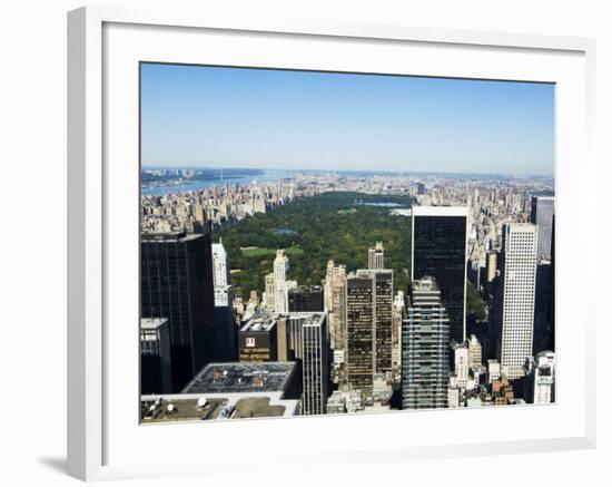 High View of Central Park and Upper Manhattan, New York City, New York, USA-Amanda Hall-Framed Photographic Print