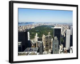 High View of Central Park and Upper Manhattan, New York City, New York, USA-Amanda Hall-Framed Photographic Print