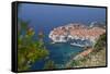 High View of City and Harbour from Mountain Side-John Miller-Framed Stretched Canvas